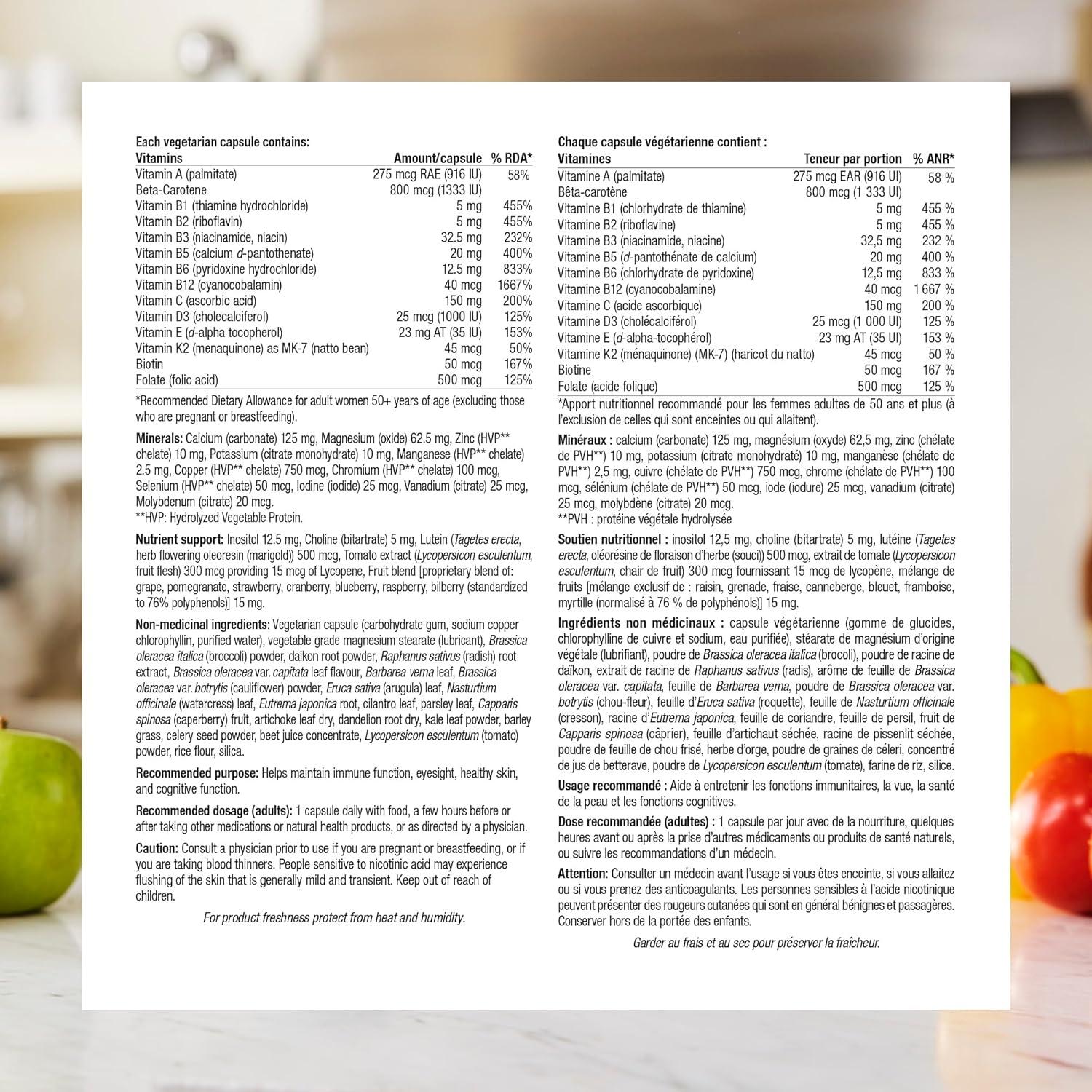 Webber Naturals Multi Completo Mujeres 50+ 90 Cápsulas Vegetarianas