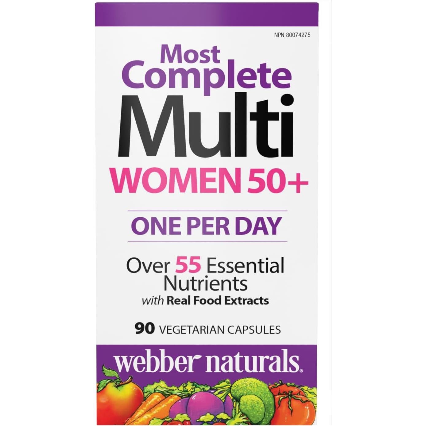 Webber Naturals Multi Completo Mujeres 50+ 90 Cápsulas Vegetarianas