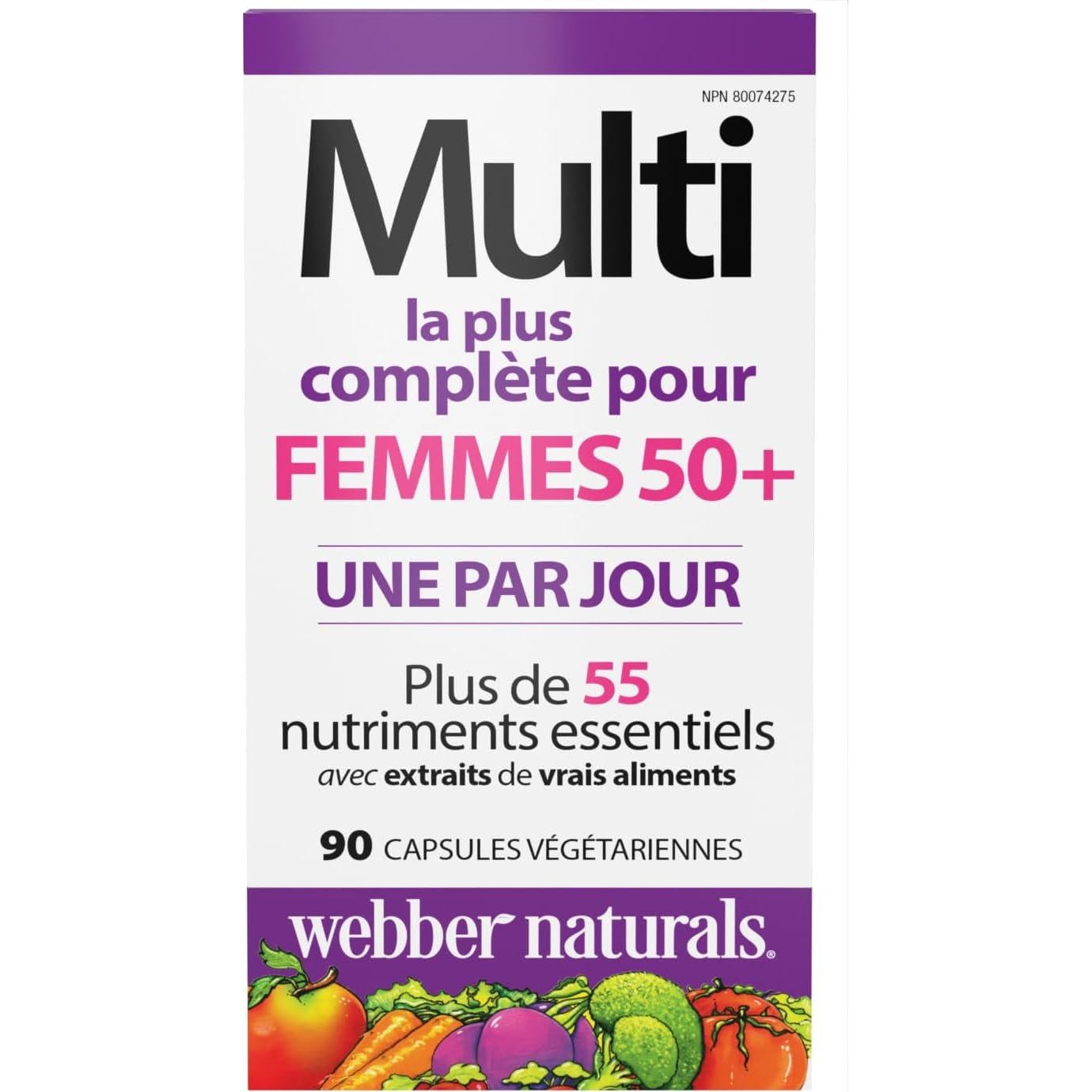 Webber Naturals Multi Completo Mujeres 50+ 90 Cápsulas Vegetarianas