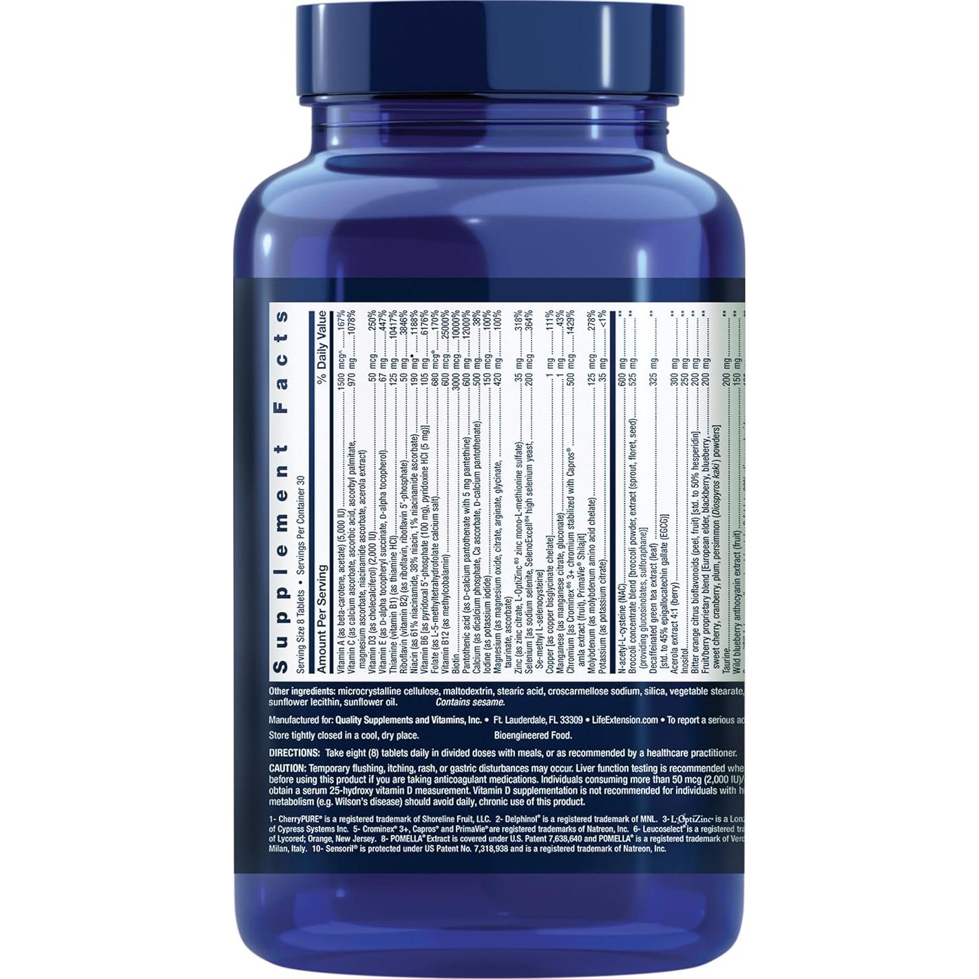 Tabletas de Mezcla Extensión de Vida 240 Tabletas Suplemento