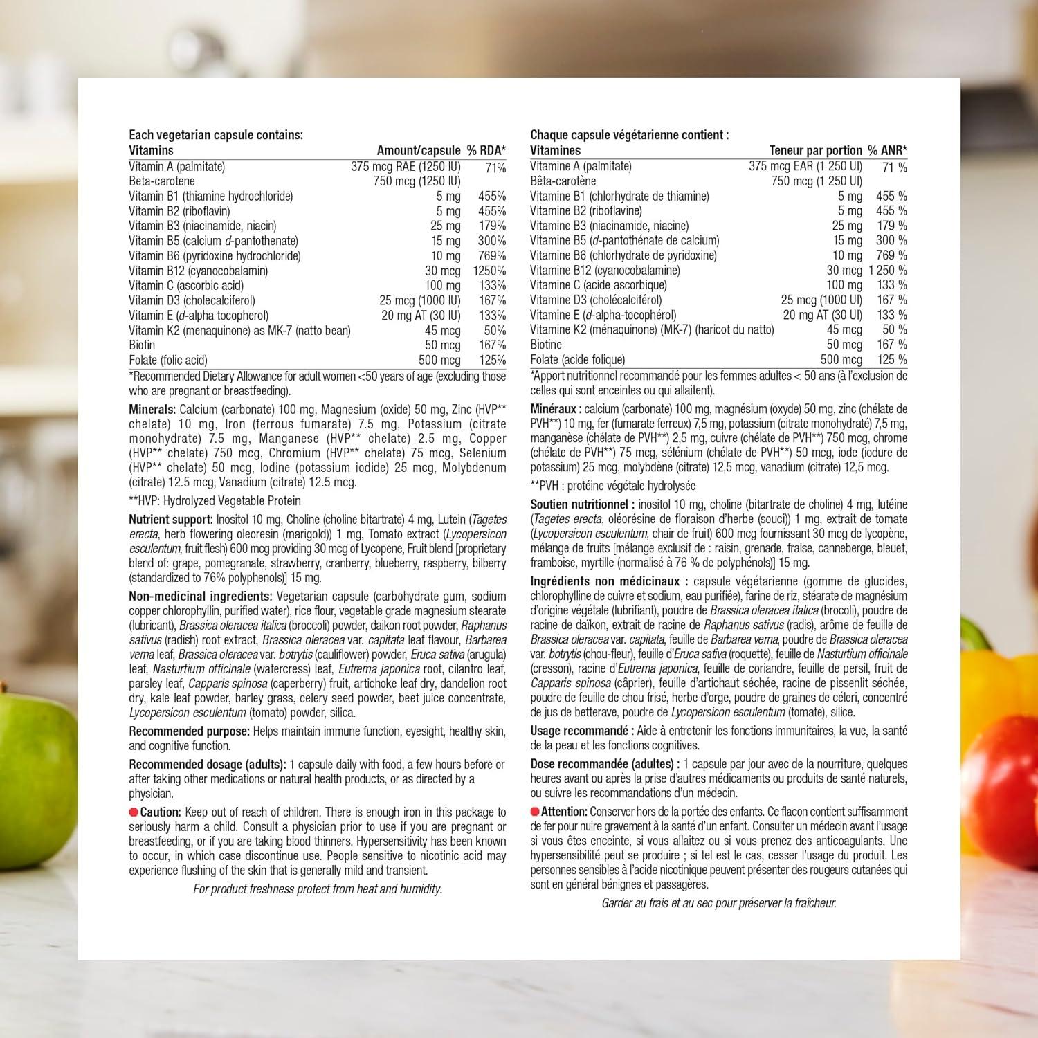 Multivitamínico Completo para Mujeres Webber Naturals 90 Cápsulas