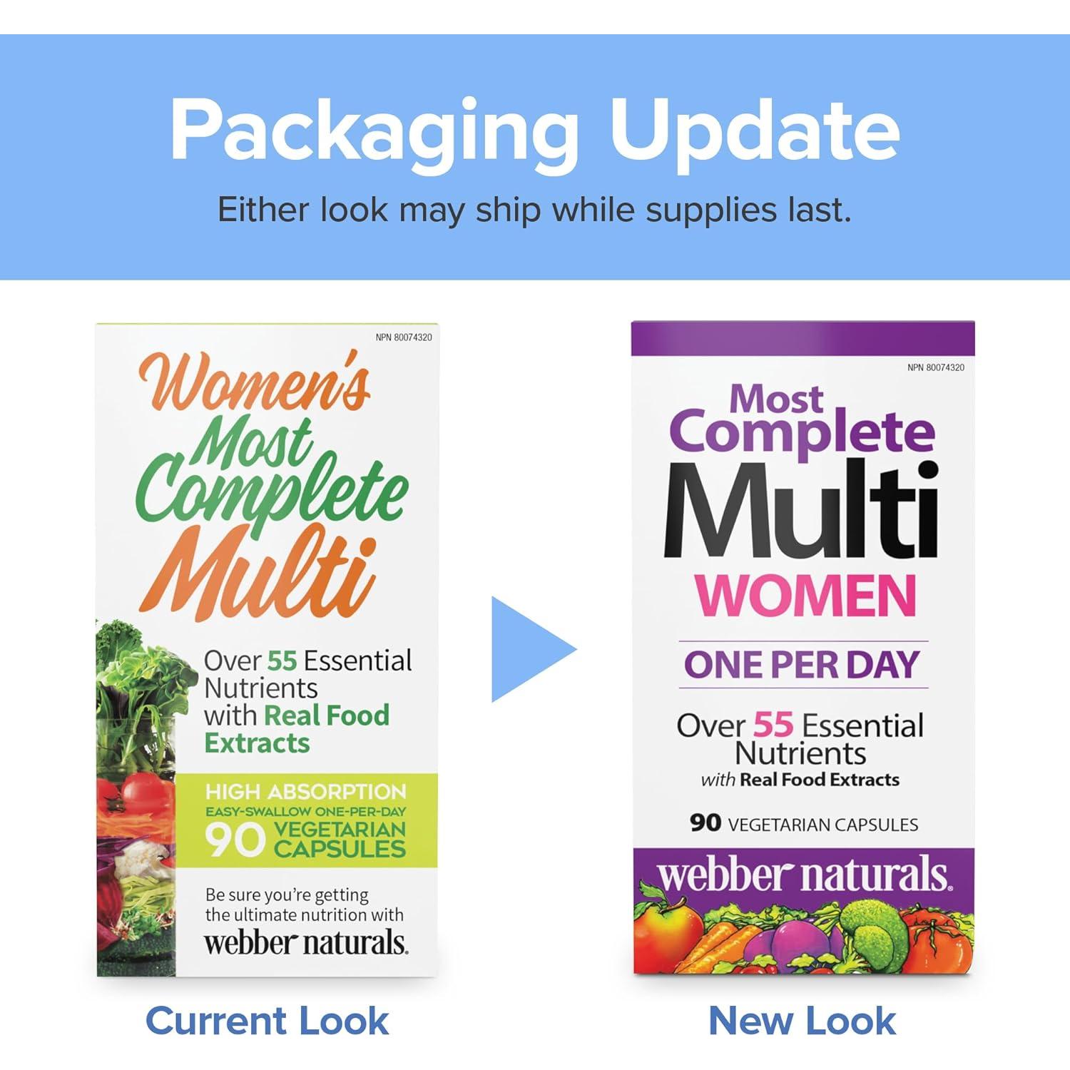Multivitamínico Completo para Mujeres Webber Naturals 90 Cápsulas