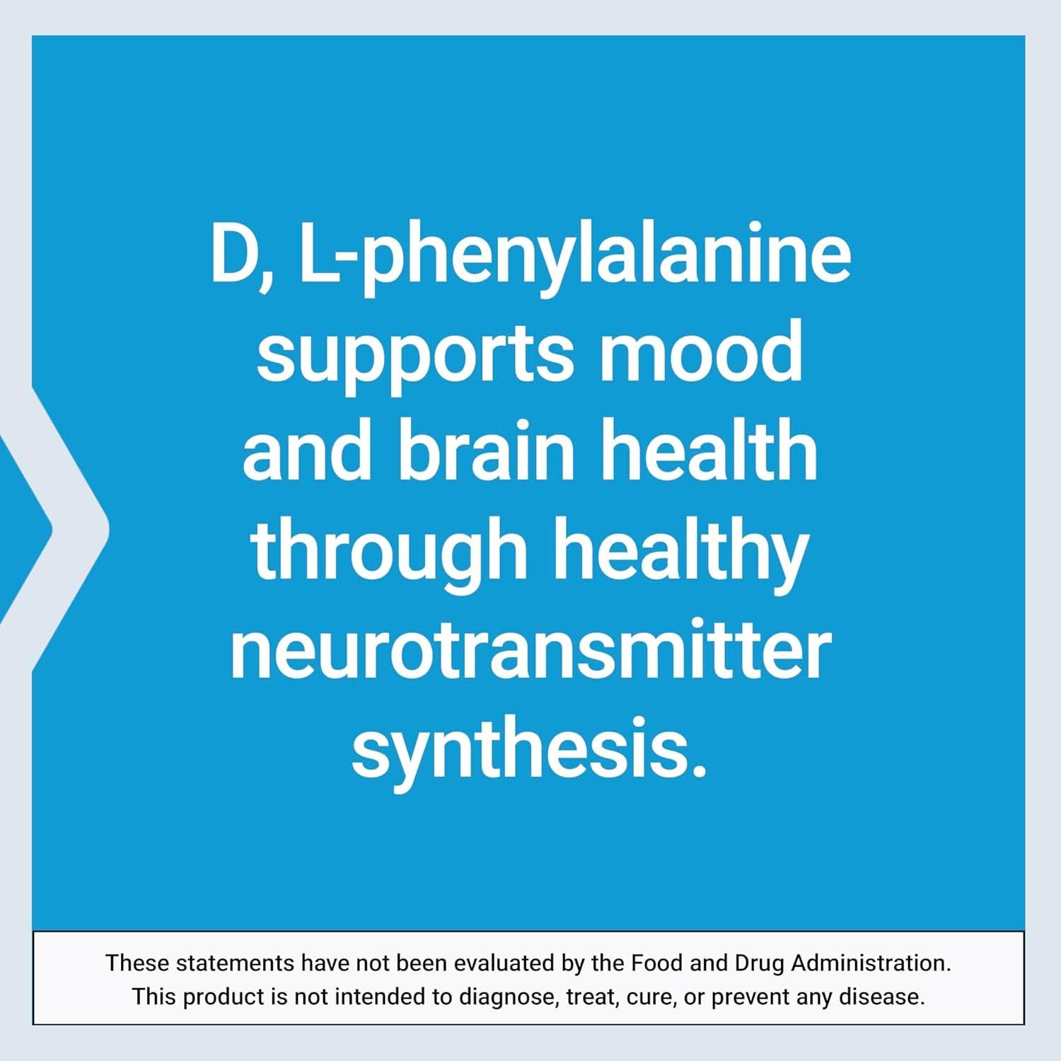 Cápsulas de D, L-Fenilalanina Life Extension 500 mg - 100 Unidades