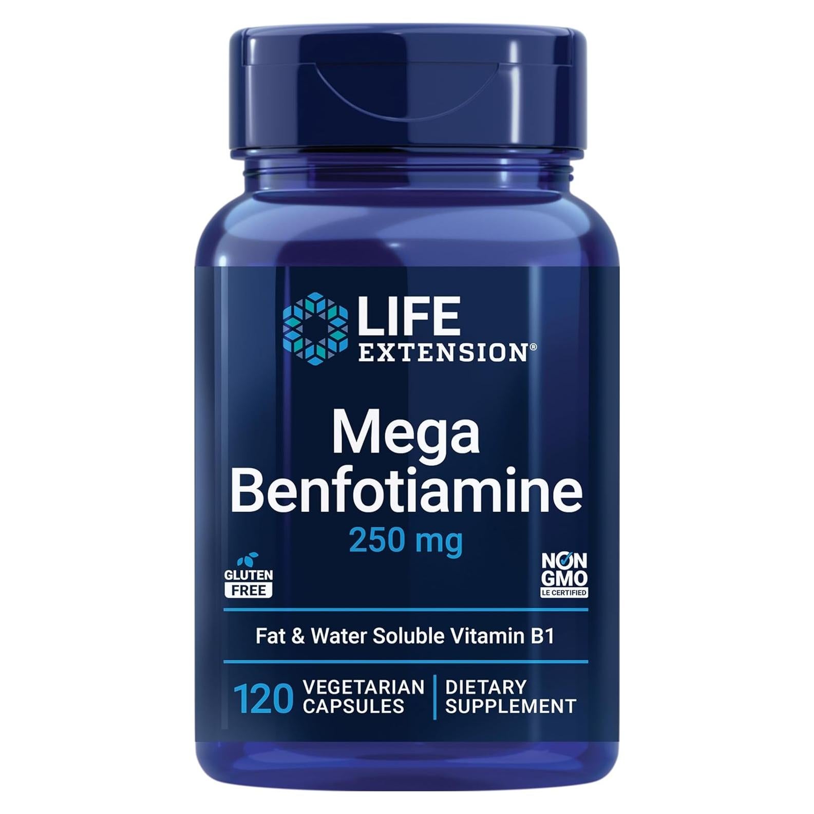 Life Extension Mega Benfotiamina 250 mg - 120 Cápsulas