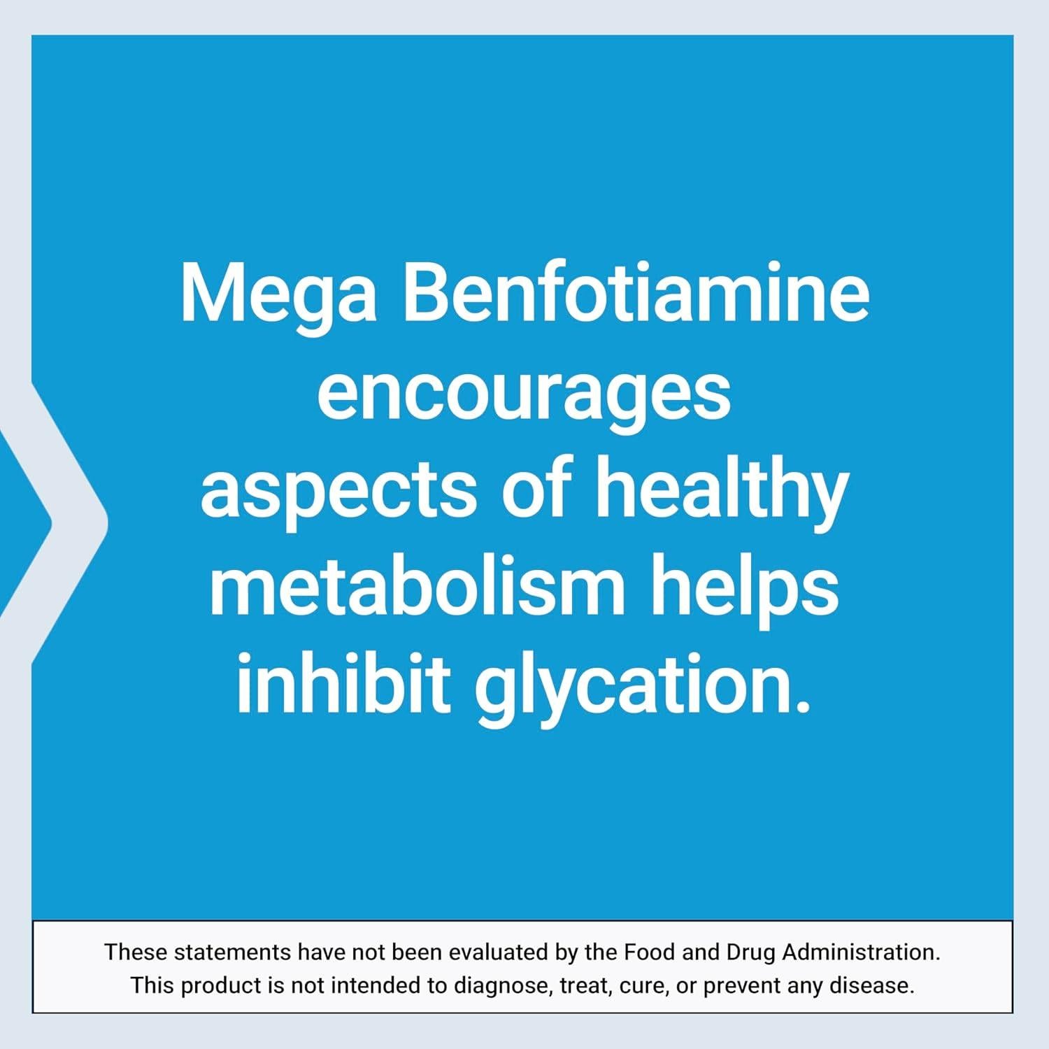 Life Extension Mega Benfotiamina 250 mg - 120 Cápsulas