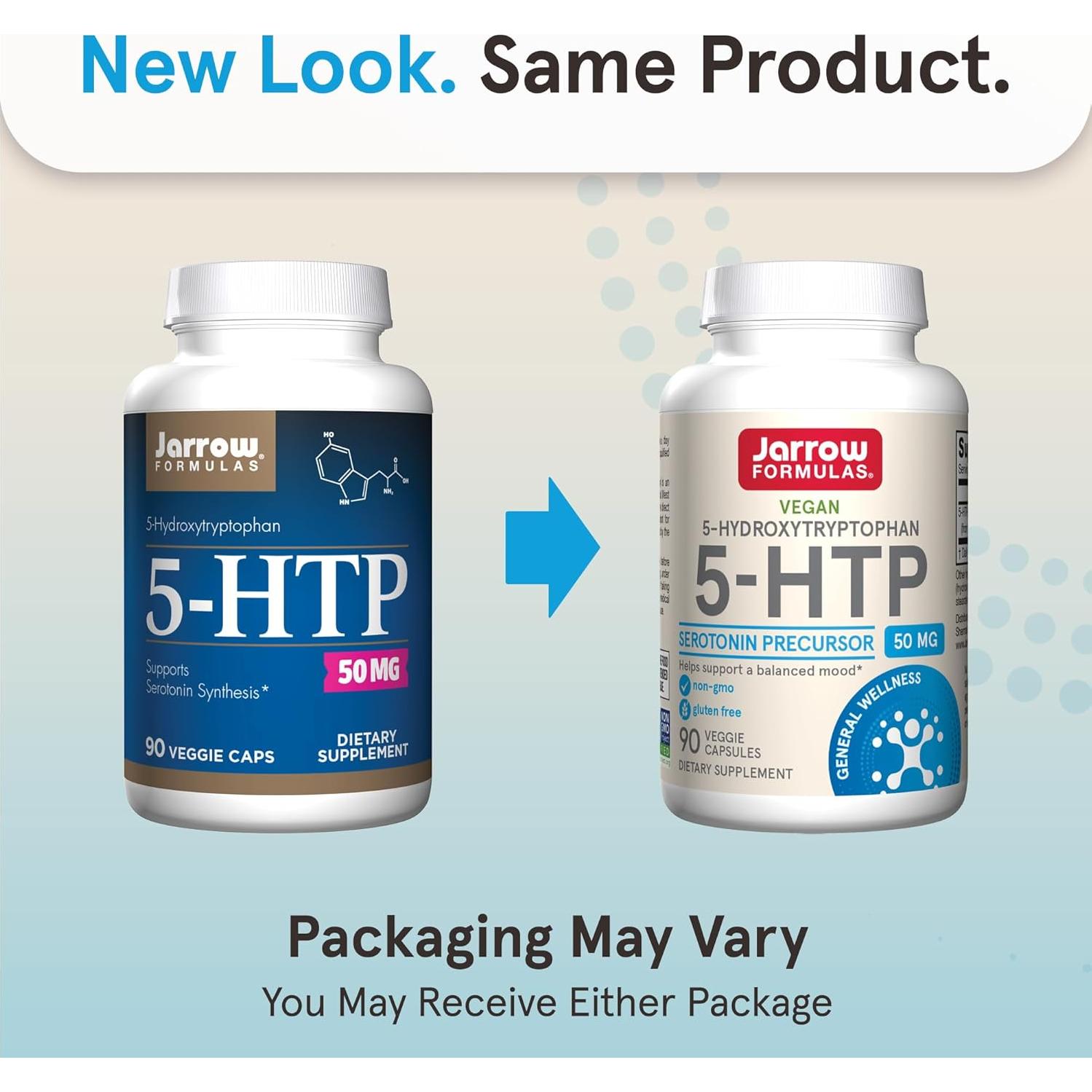 Suplemento 5-HTP Jarrow Formulas 100 mg 90 Cápsulas Veganas