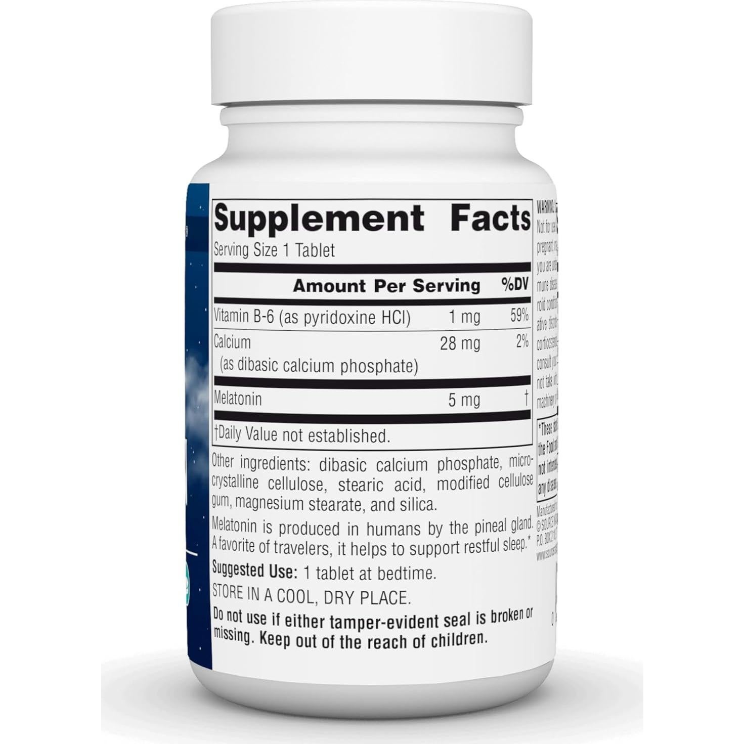 Melatonina 5 mg Source Naturals - 240 Tabletas para Sueño