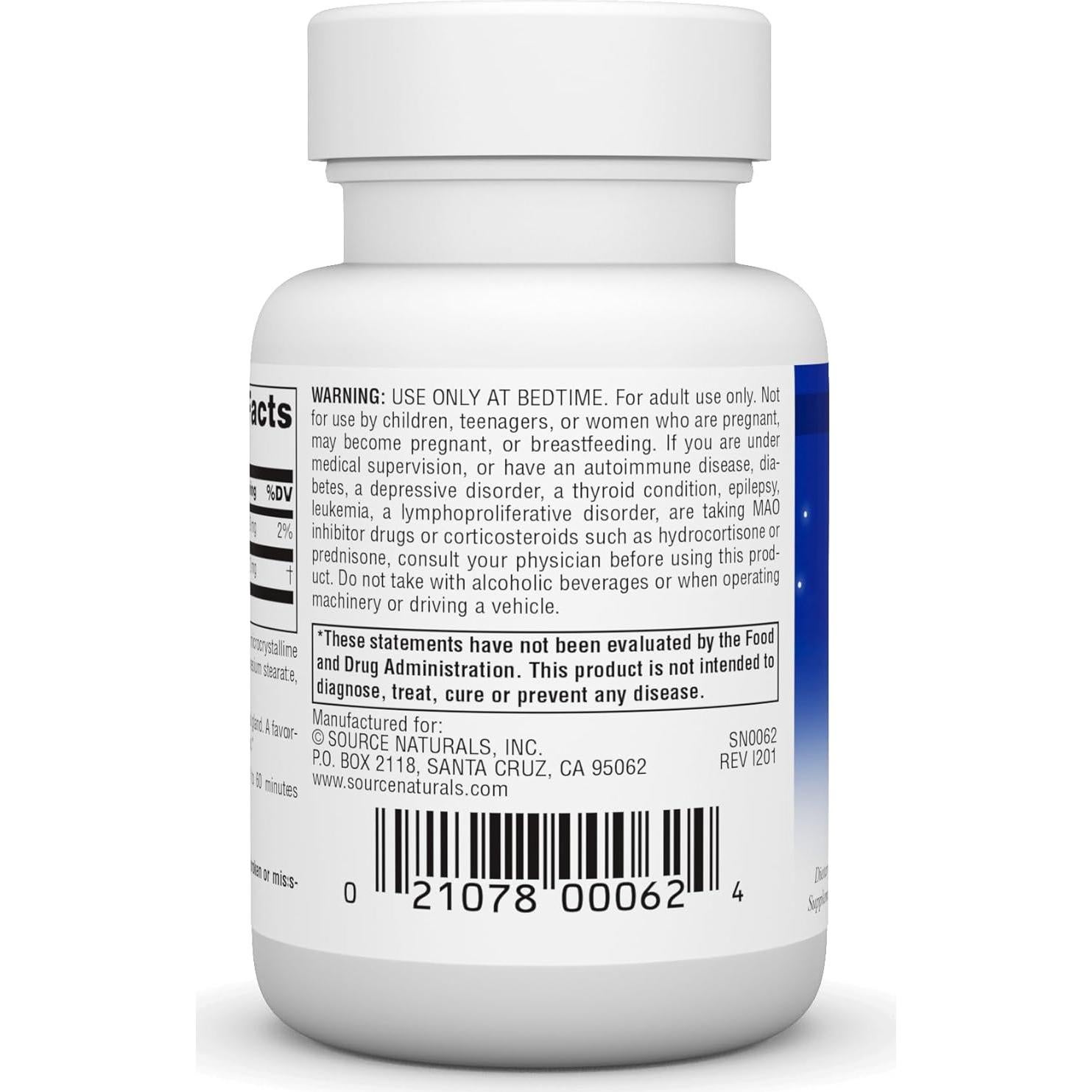 Melatonina Source Naturals 2 mg - 60 Tabletas Liberación Prolongada