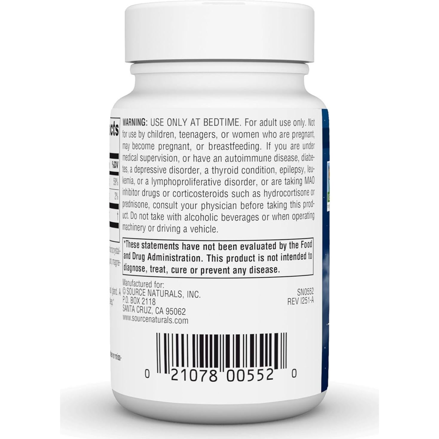 Melatonina 3 mg Source Naturals - 240 Tabletas para Sueño