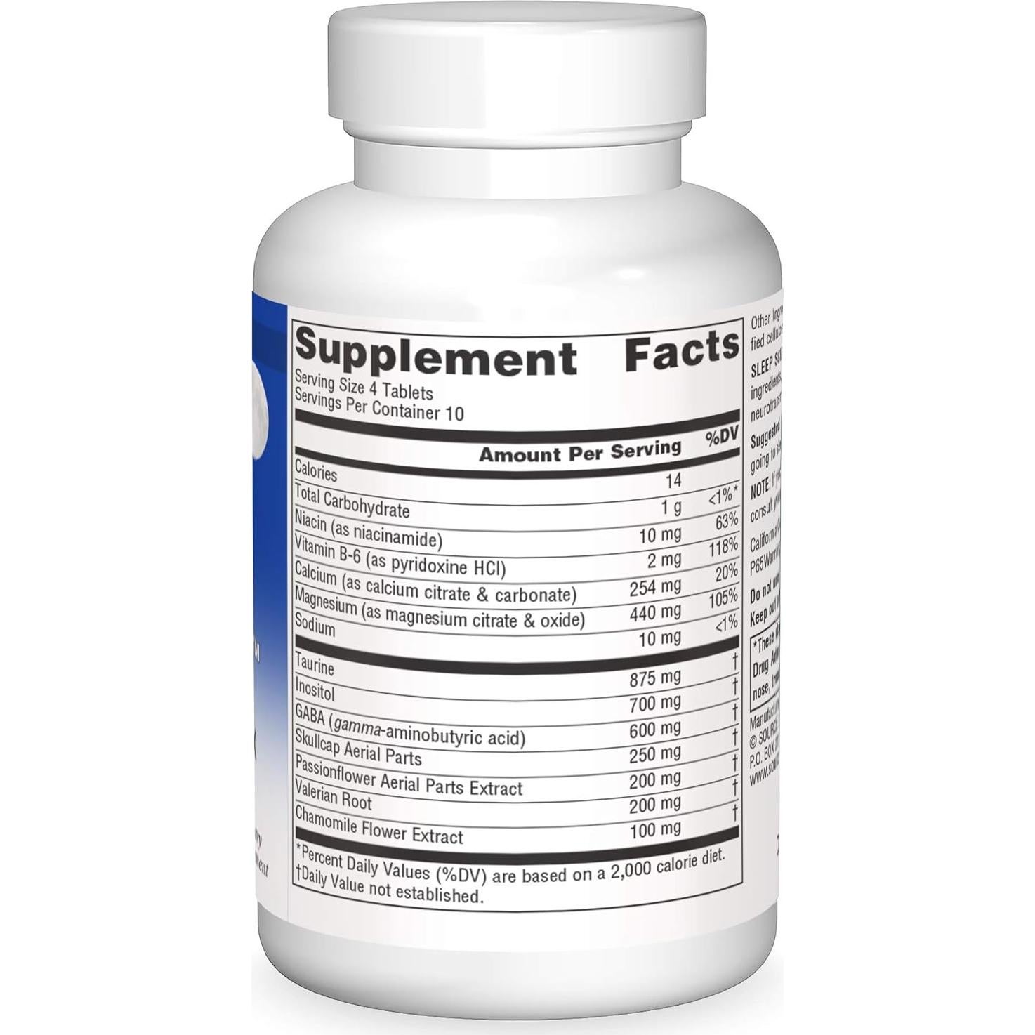 Source Naturals NutraSleep 40 Tabletas - Suplemento Relajante