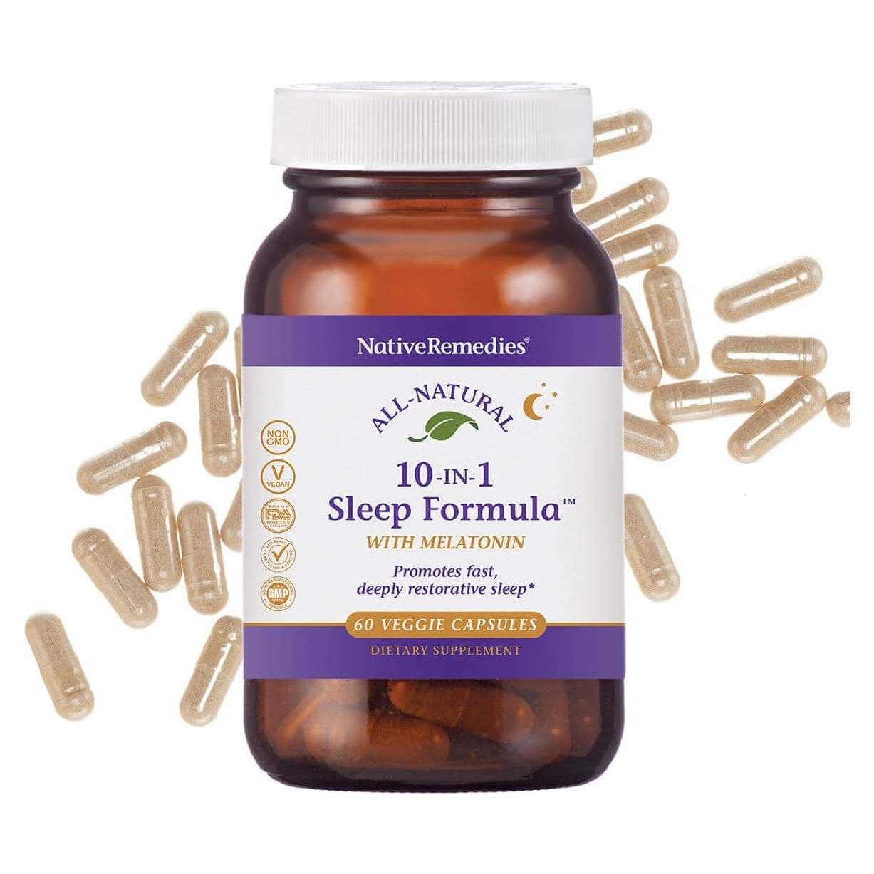 Suplemento Natural para Dormir Remedios Nativos 60 Cápsulas