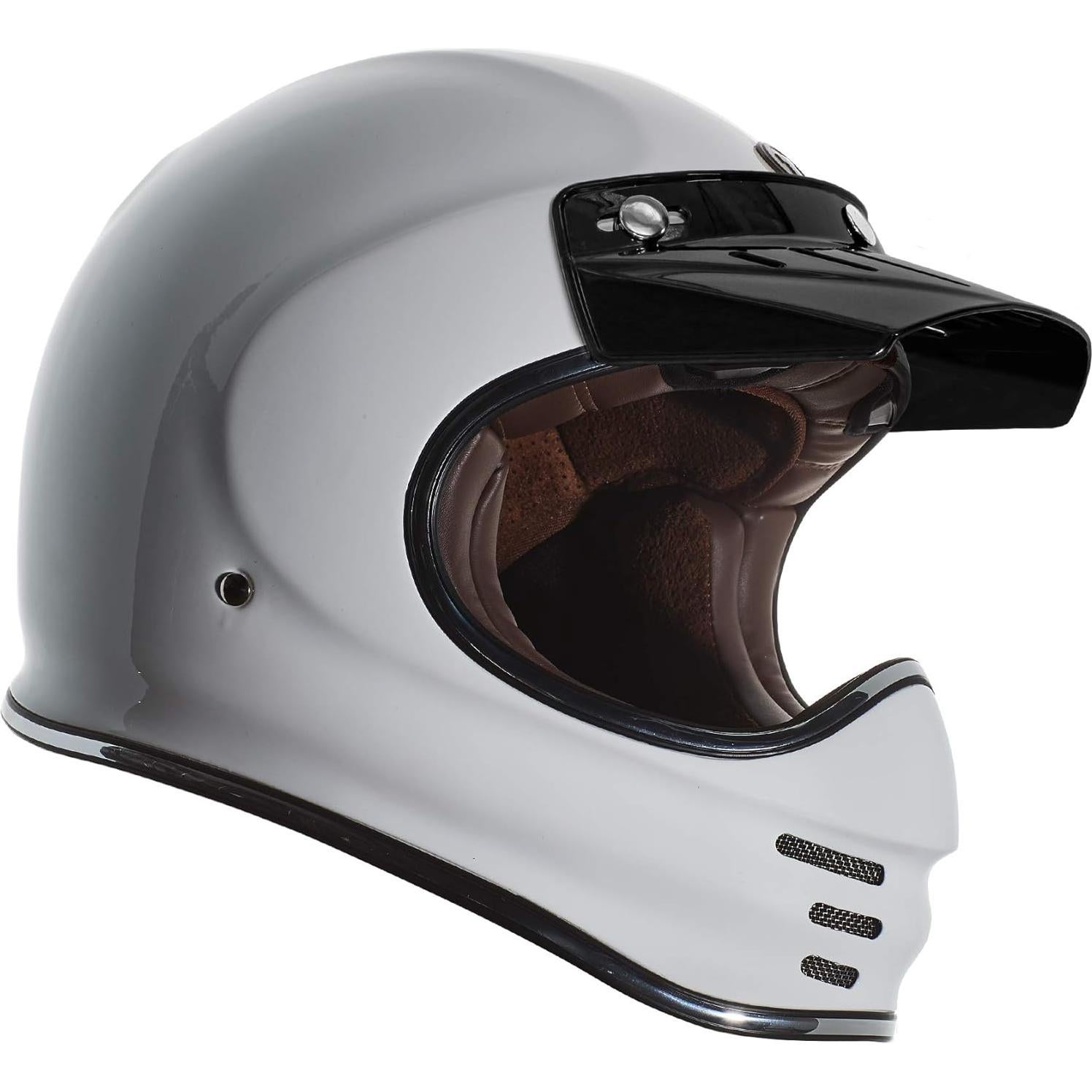 Casco Integral TORC T3 Blanco Brillante Unisex Aprobado DOT