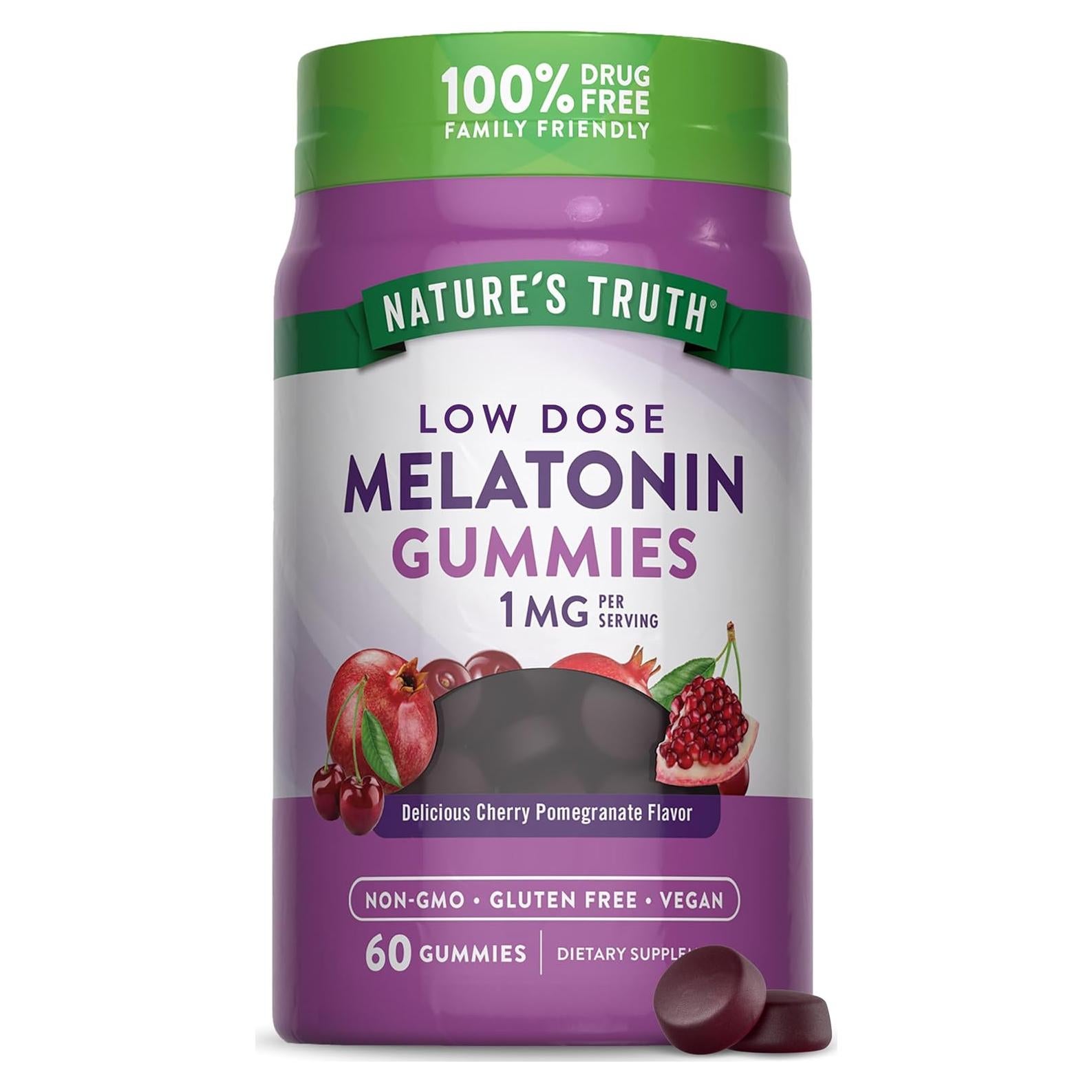 Gomitas de Melatonina Veganas Verdad de la Naturaleza 1mg 60 Unidades