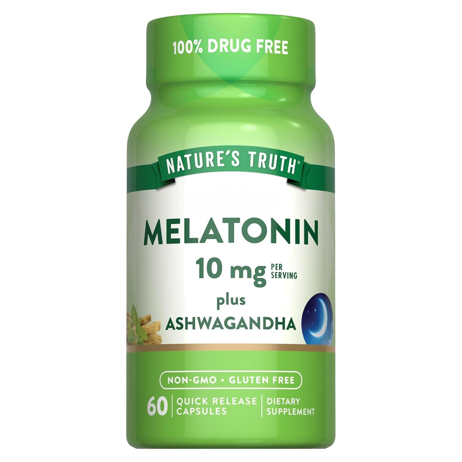 Melatonina 10mg + Ashwagandha 750mg La Verdad de la Naturaleza