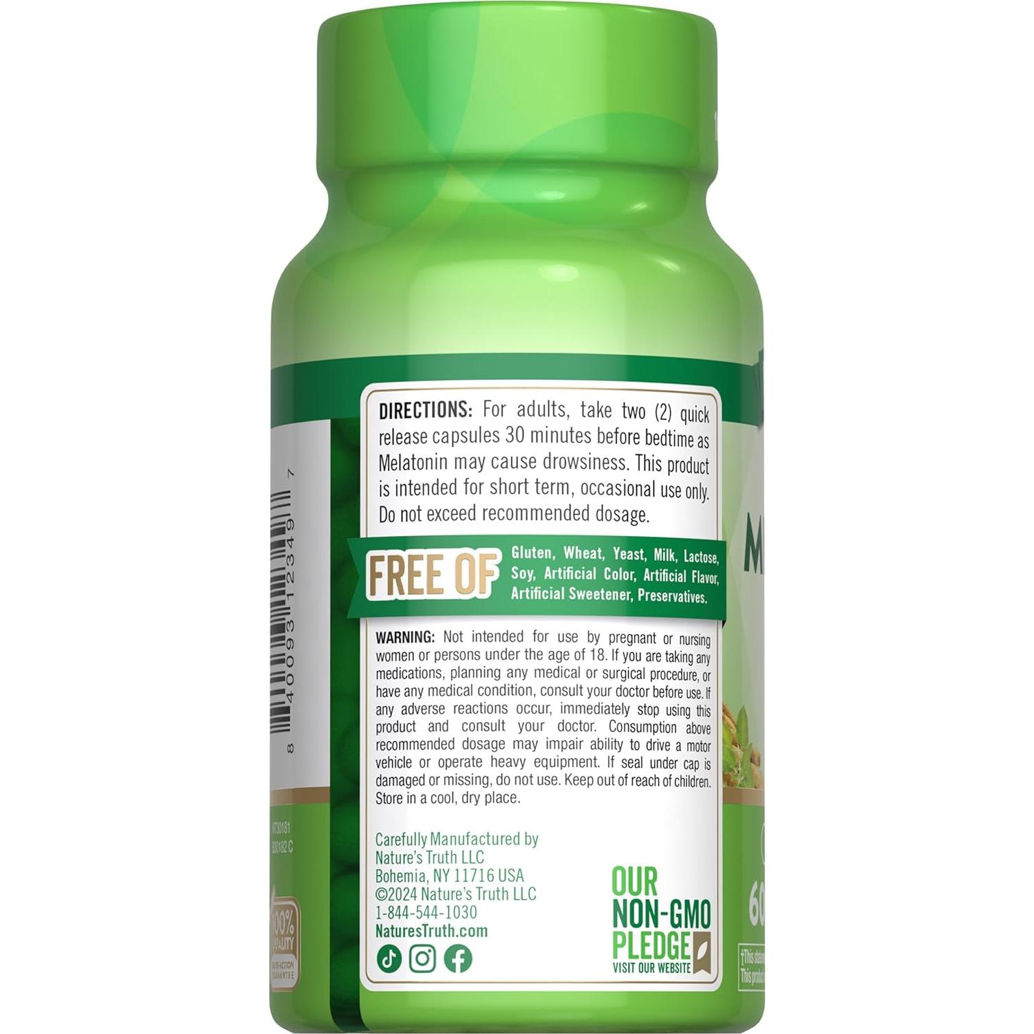 Melatonina 10mg + Ashwagandha 750mg La Verdad de la Naturaleza