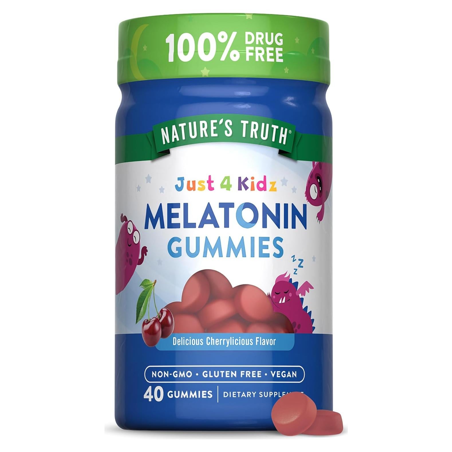 Gomitas de Melatonina para Niños Nature's Truth 1mg 40 Unidades