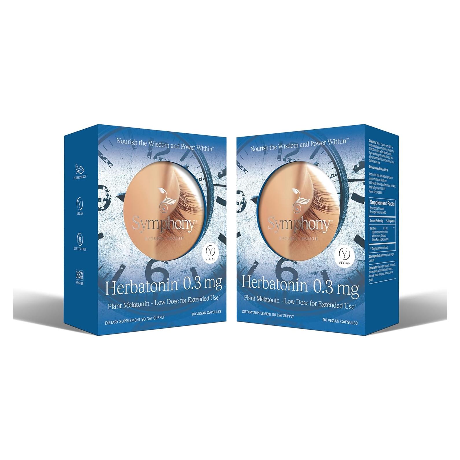 Herbatonin 0.3 mg - Suplemento Natural de Melatonina - 180 Cápsulas