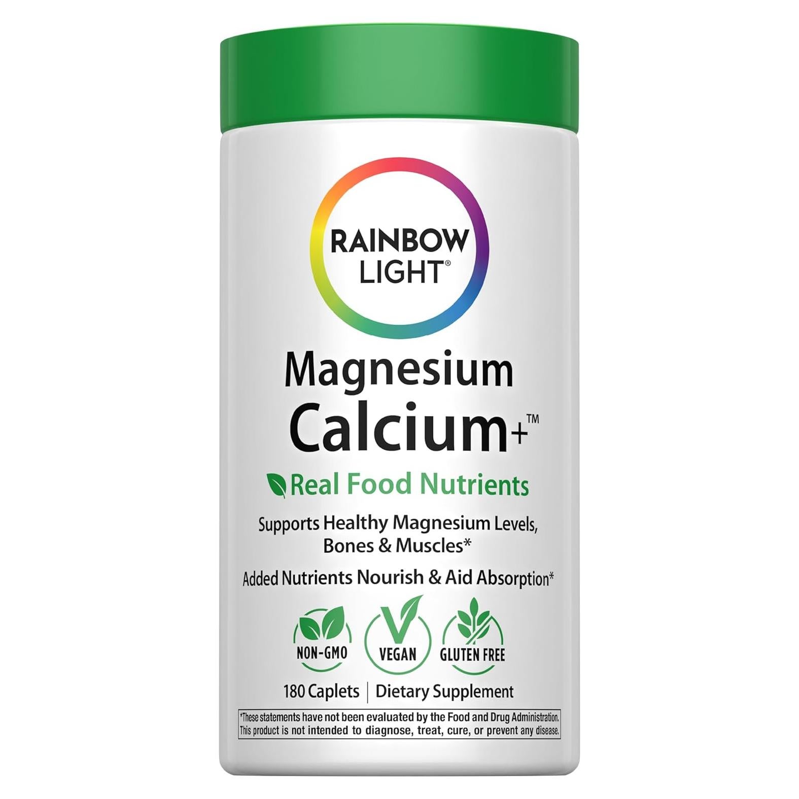 Tabletas de Magnesio y Calcio Rainbow Light 180 unidades