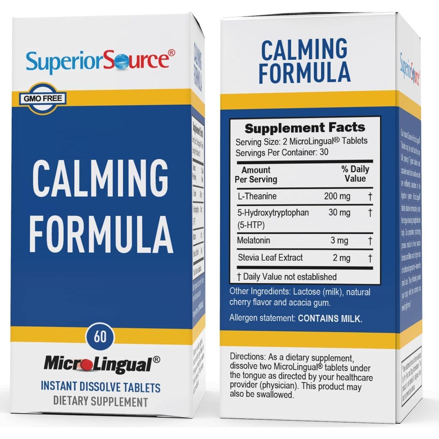 Suplemento Calmante Superior Source - 60 Tabletas MicroLinguales