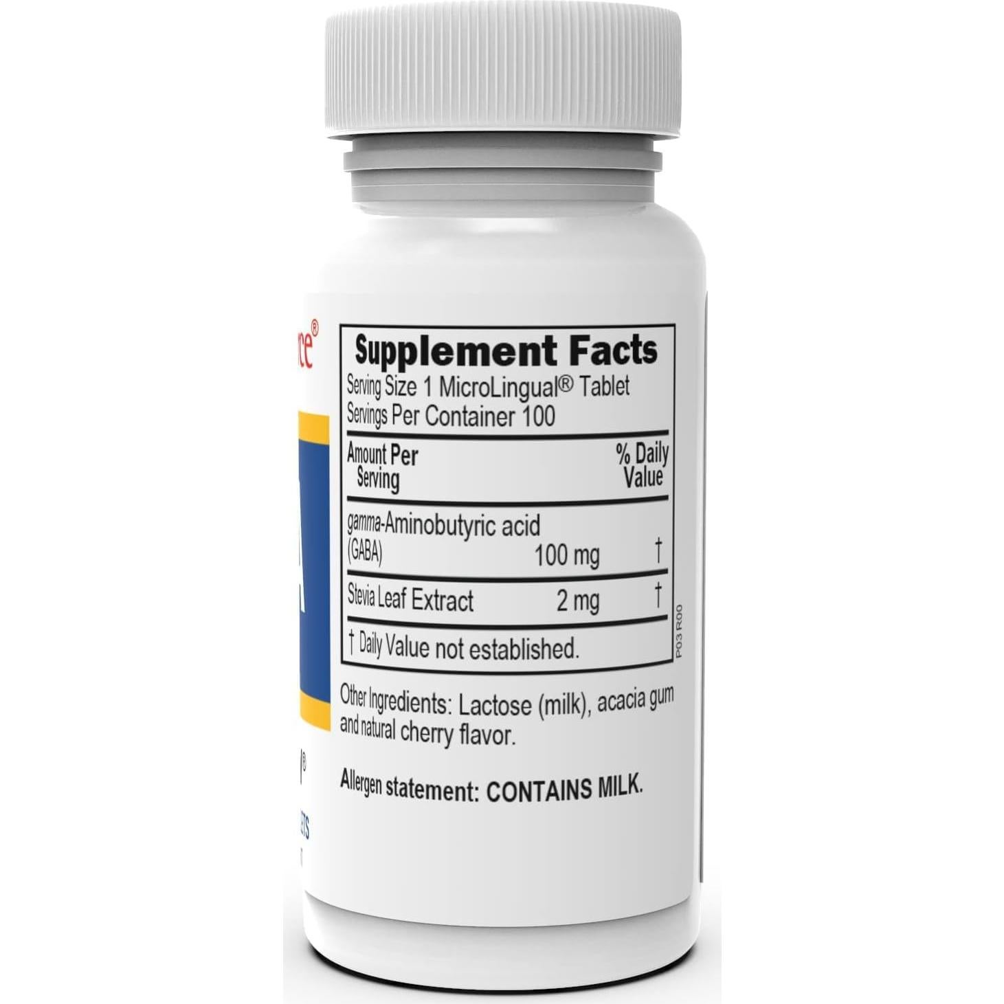 Tabletas MicroLinguales GABA 100 mg Superior Source - 100 Unidades