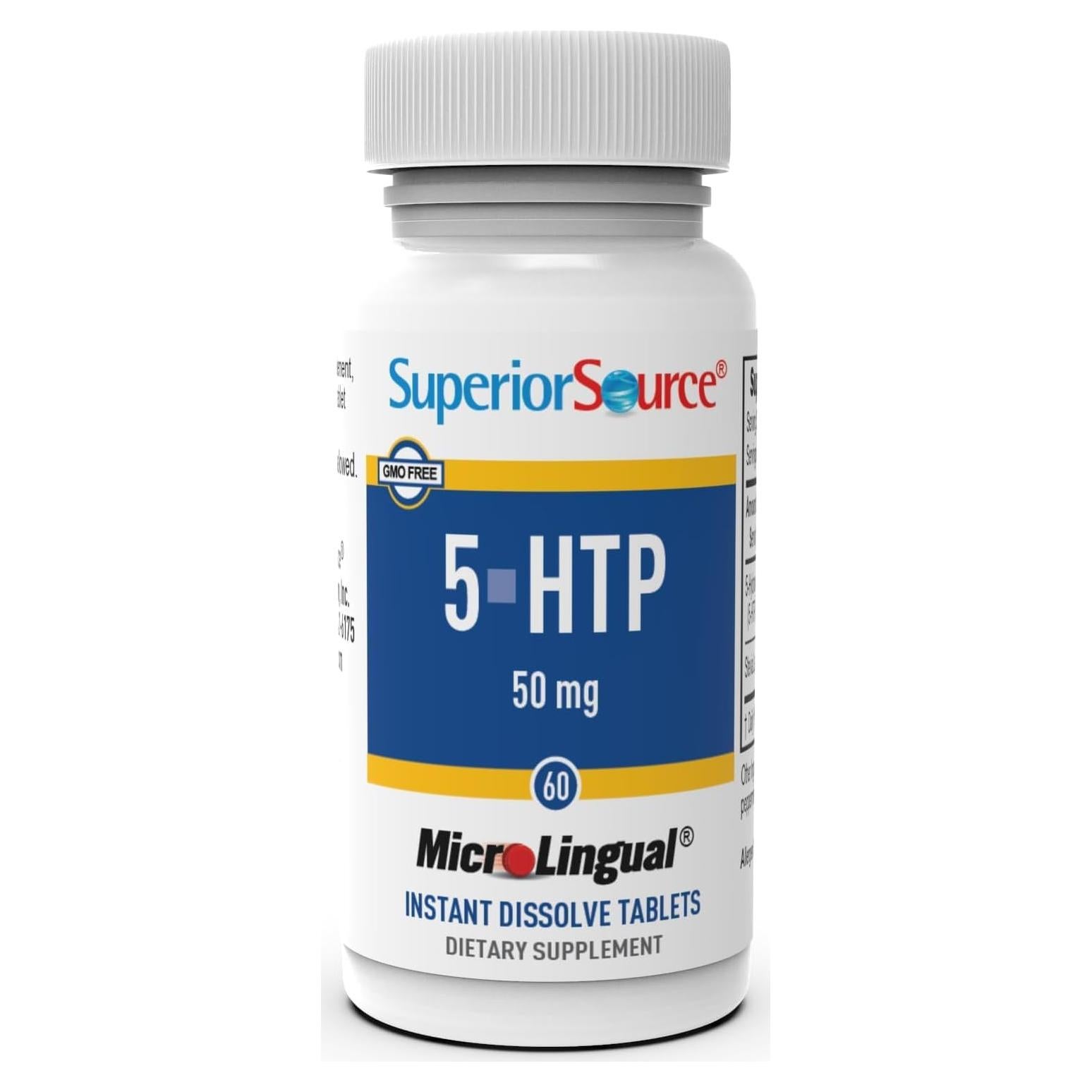 Suplemento 5-HTP Superior Source 50 mg - 60 Tabletas MicroLinguales