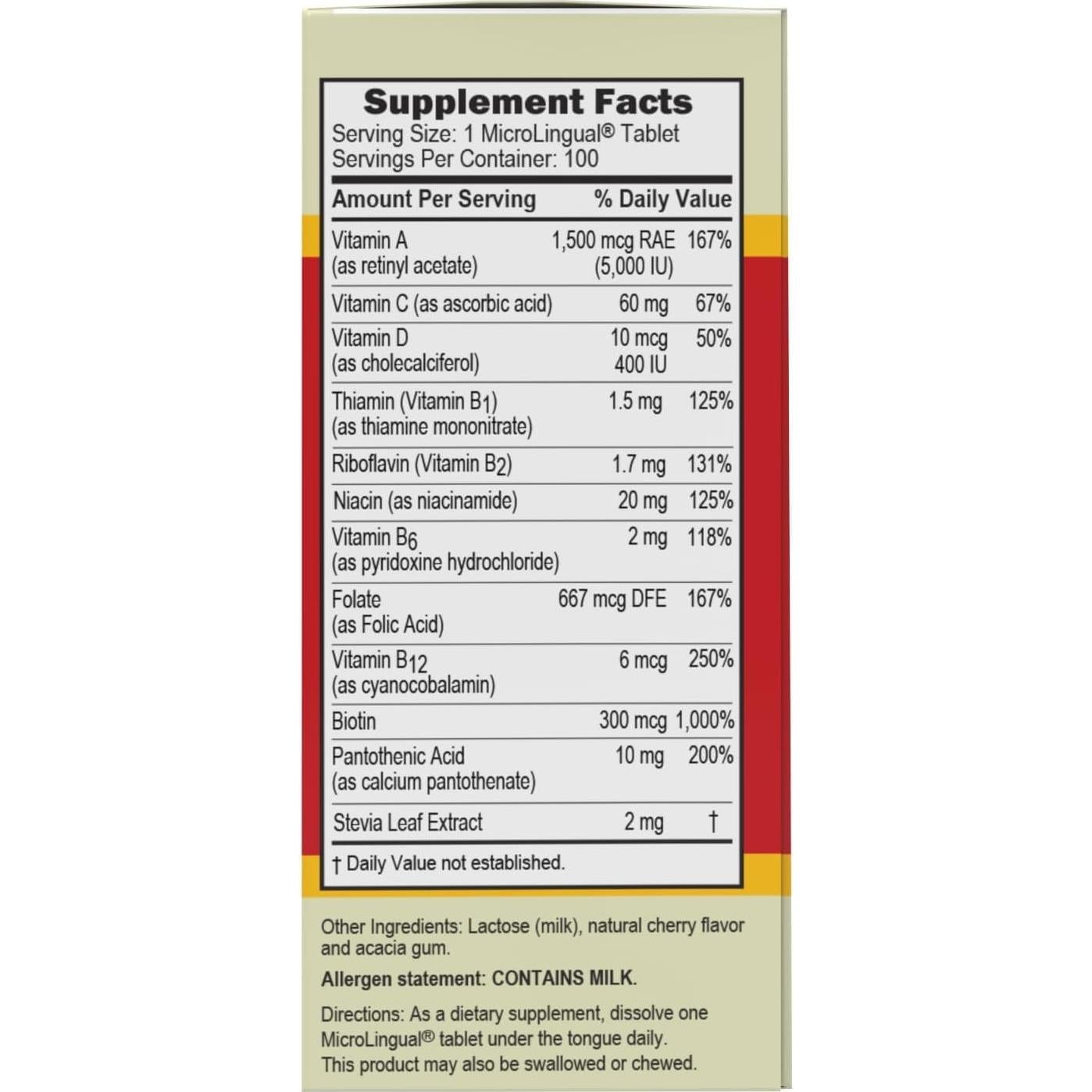 Multivitamínico Diario Superior Source 100 Tabletas MicroLingual