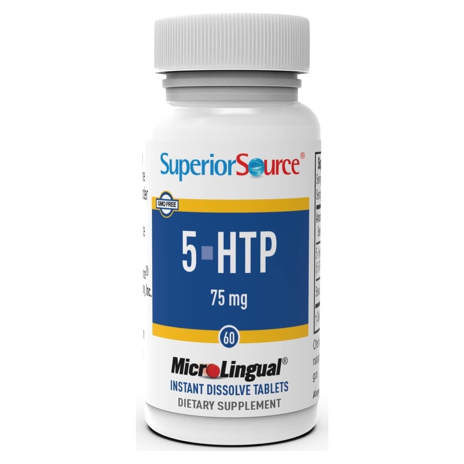 Suplemento 5-HTP Superior Source 50 mg - 60 Tabletas MicroLinguales