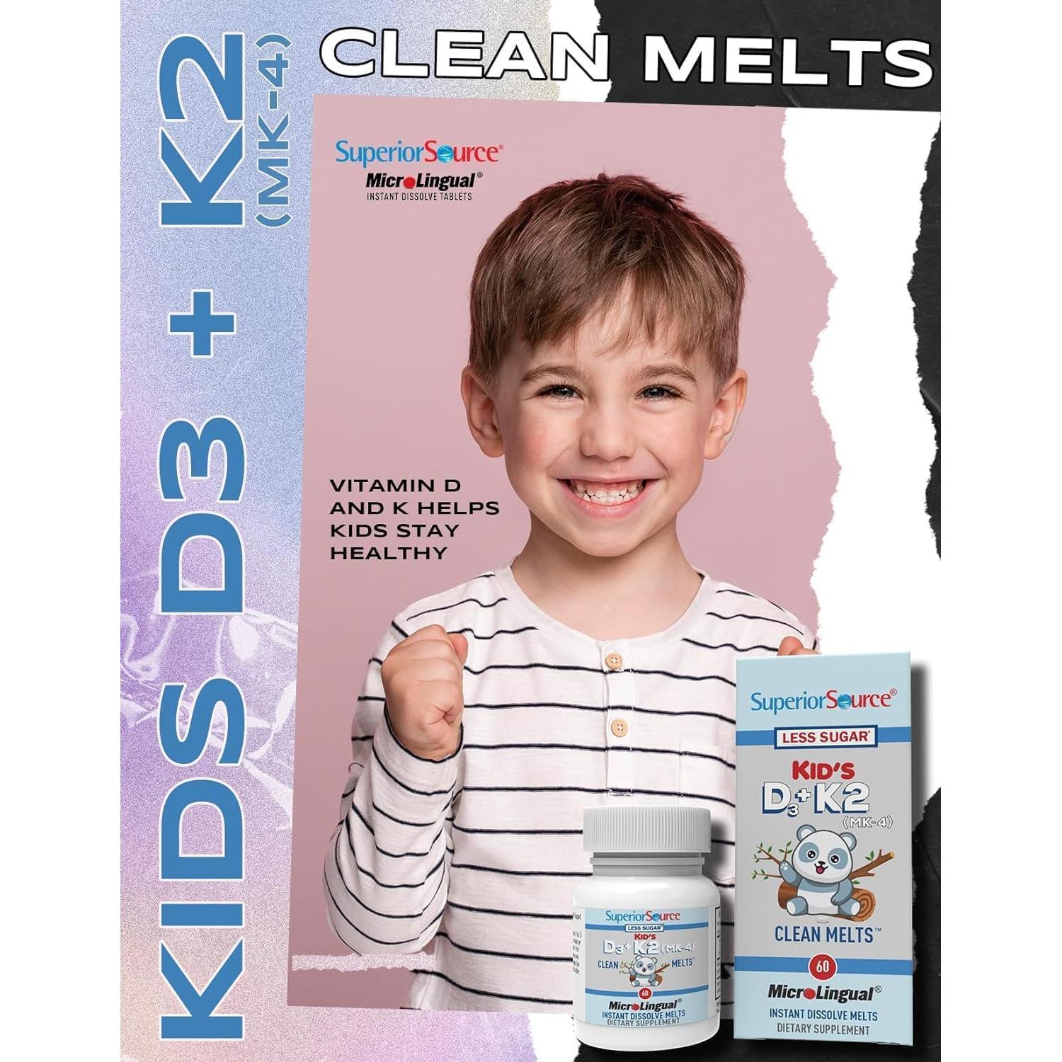 Multivitamínico Infantil D3 y K2 Superior Source - 60 Tabletas