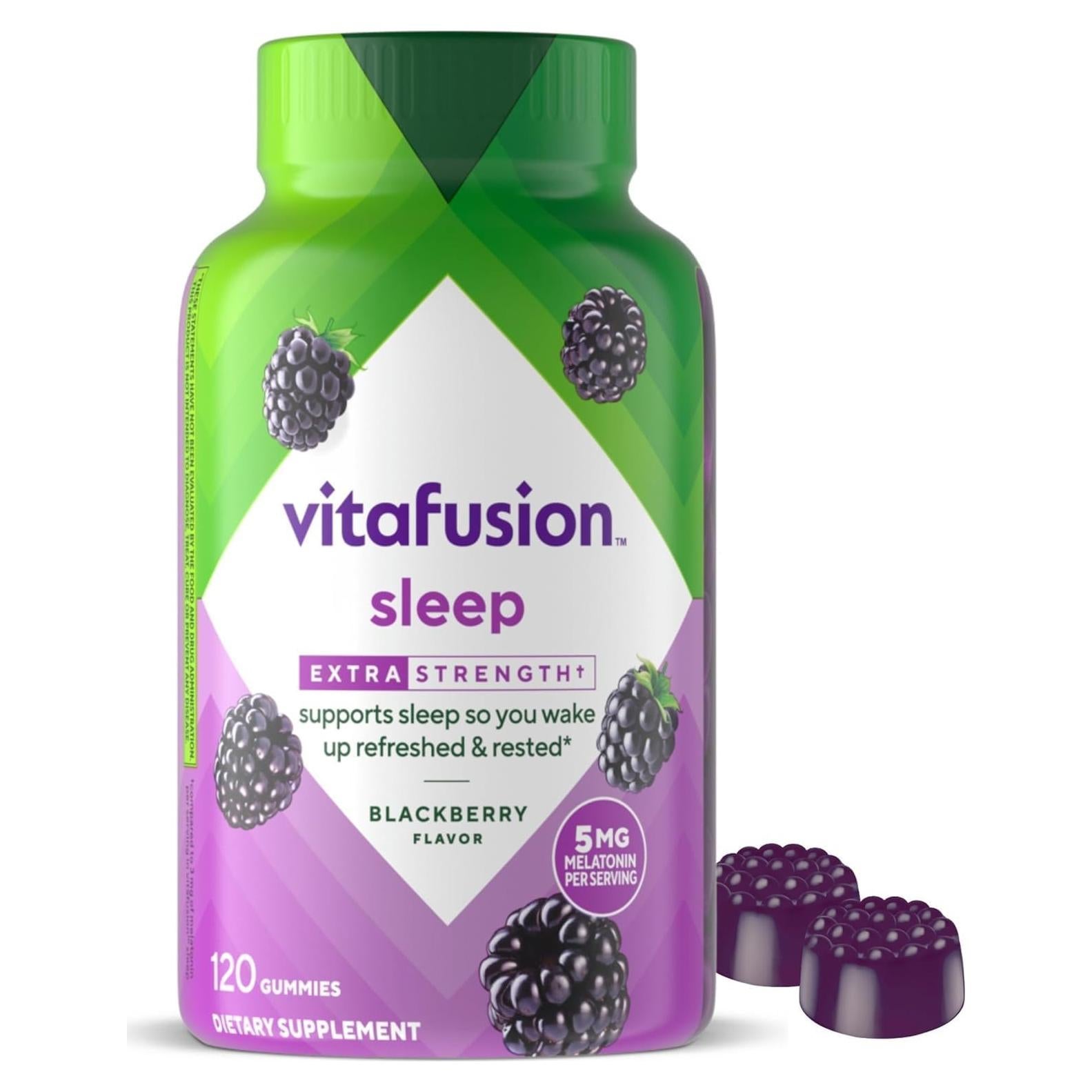 Vitafusion Melatonina Extra Fuerte 5mg Mora 120 Gomitas