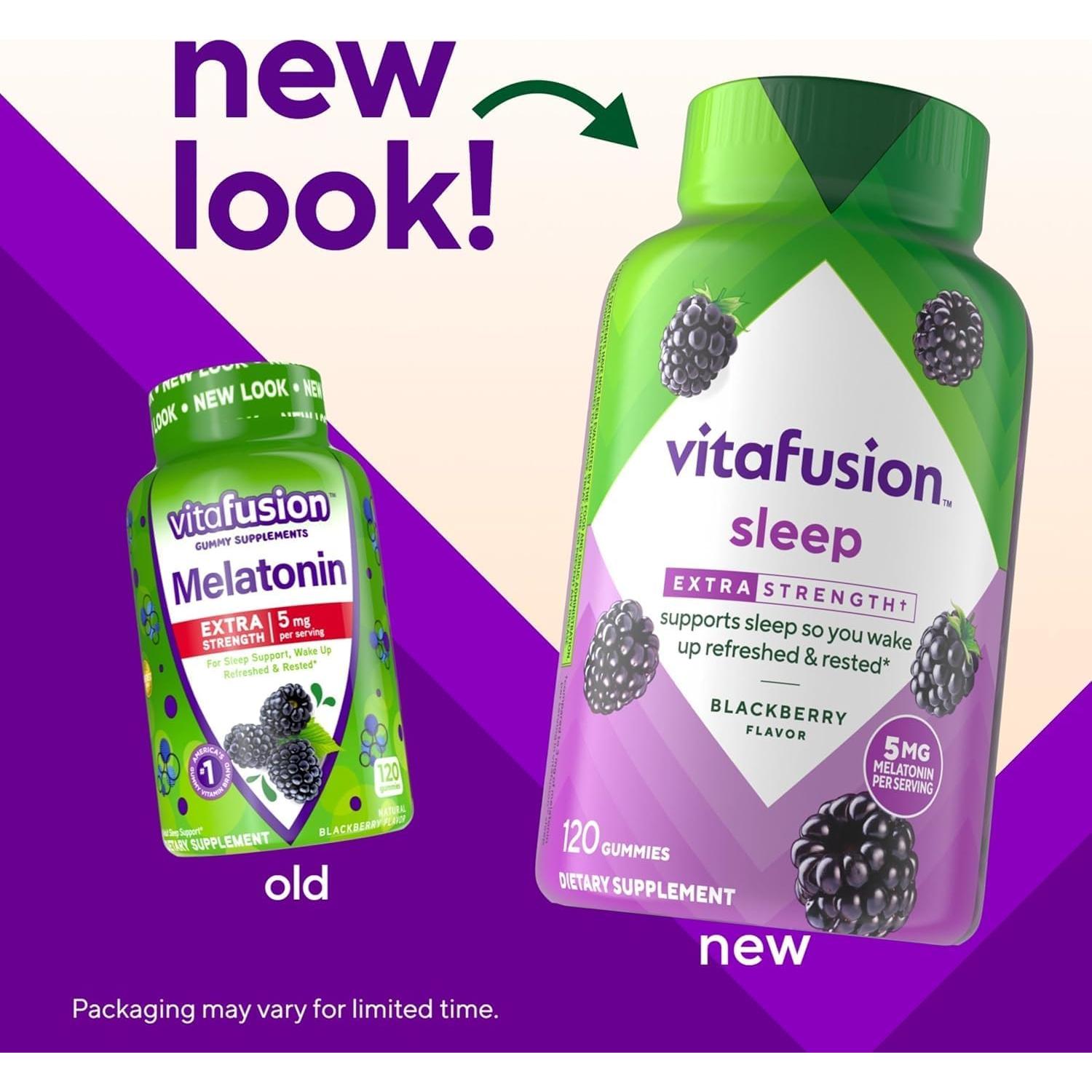 Vitafusion Melatonina Extra Fuerte 5mg Mora 120 Gomitas