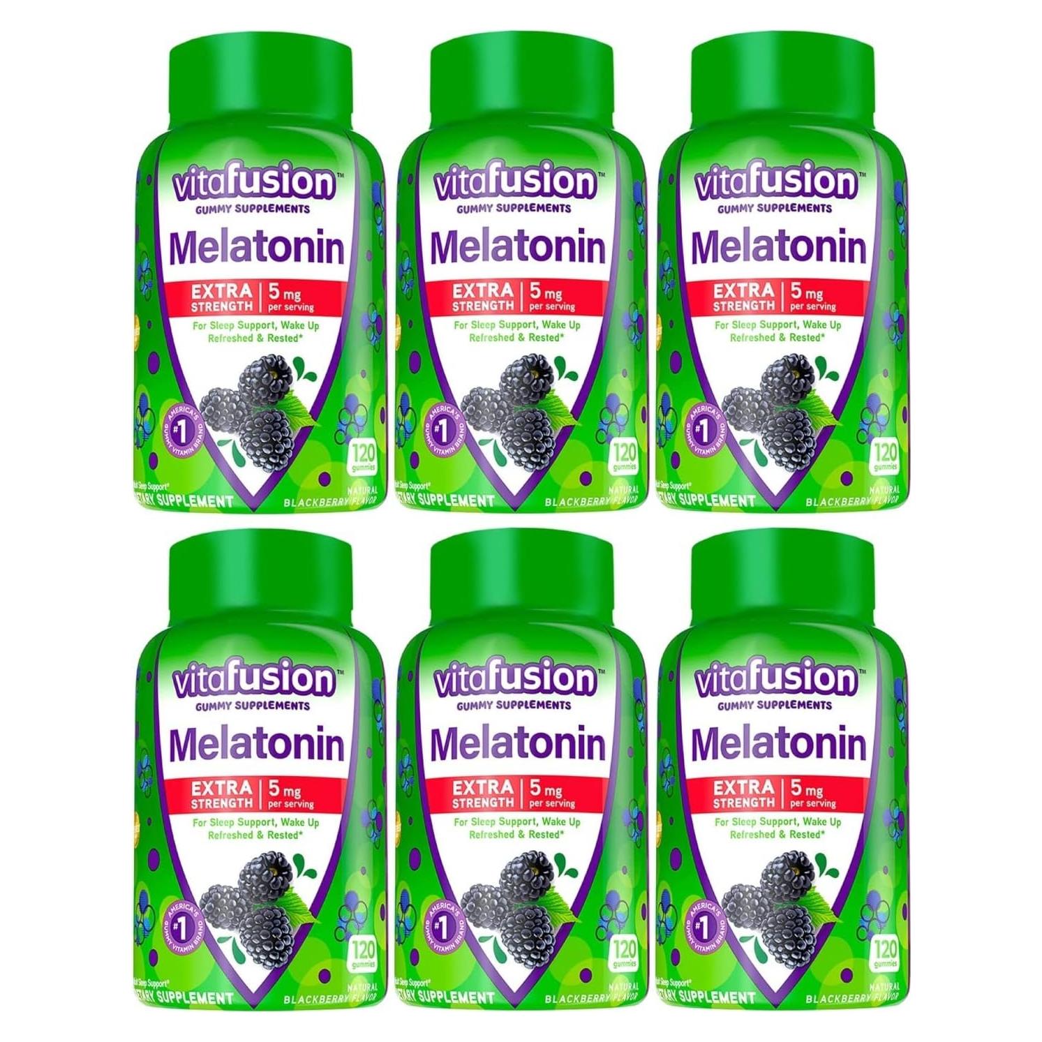 Gomas de Melatonina Extra Fuerte Vitafusion 120 unidades Mora