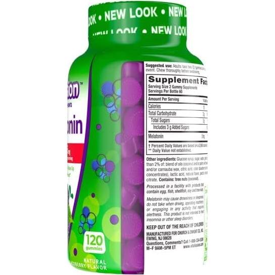 Gomas de Melatonina Extra Fuerte Vitafusion 120 unidades Mora