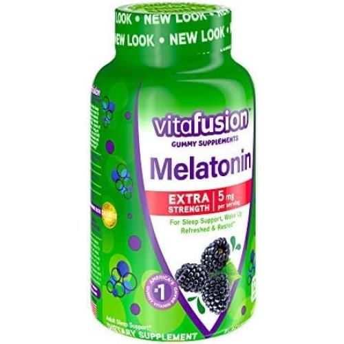 Gomas de Melatonina Extra Fuerte Vitafusion 120 unidades Mora