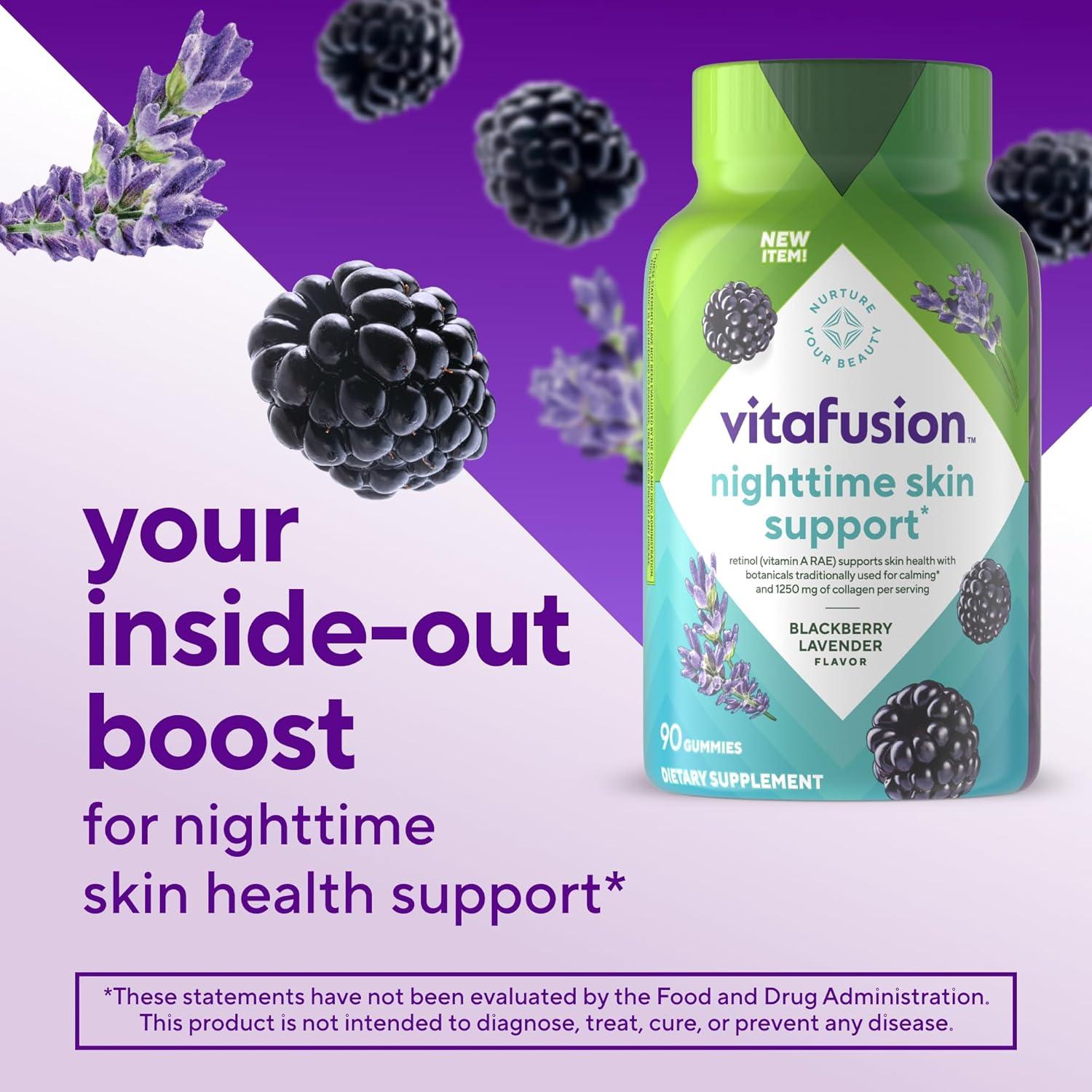 Vitafusion Soporte Piel Nocturno 90 gomitas Colágeno Retinol