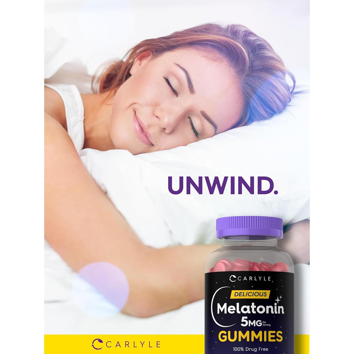 Gomitas de Melatonina Carlyle 5mg Sabor Baya 100% Veganas 100 Unidades