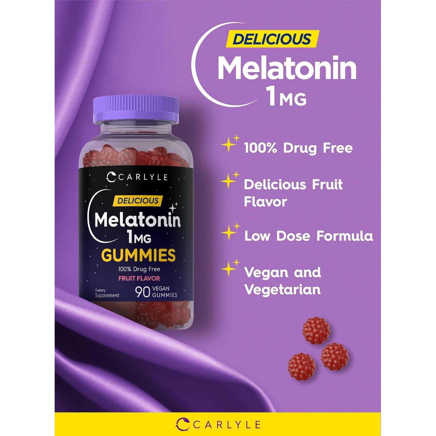 Gominolas de Melatonina 1mg Carlyle | 90 Unidades | Veganas