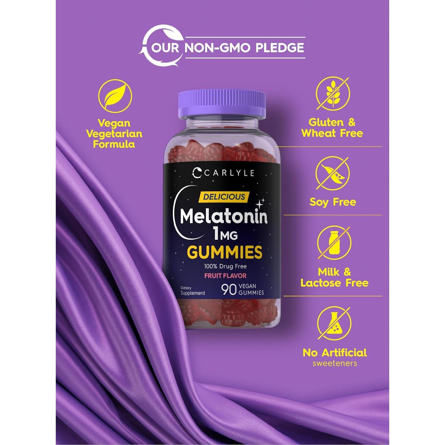 Gominolas de Melatonina 1mg Carlyle | 90 Unidades | Veganas