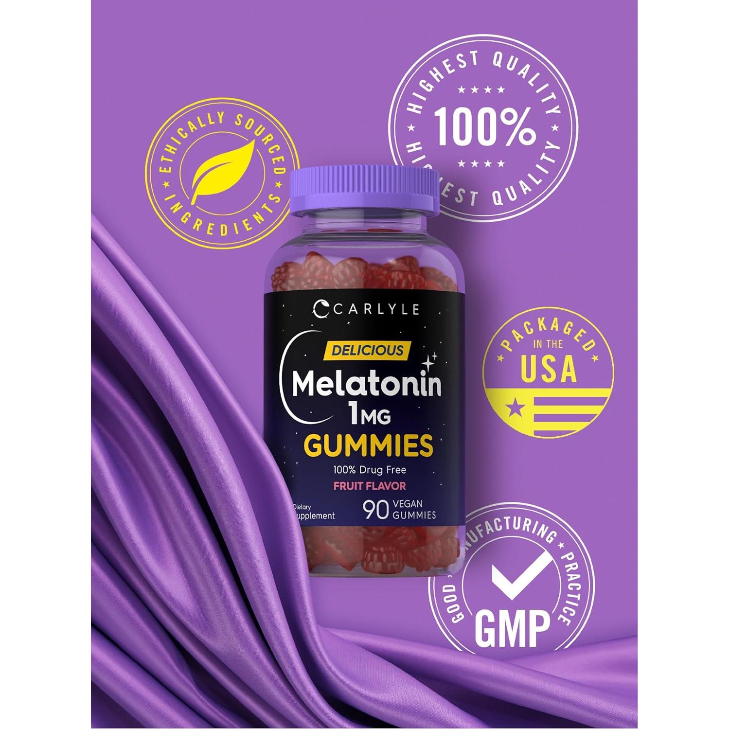 Gominolas de Melatonina 1mg Carlyle | 90 Unidades | Veganas