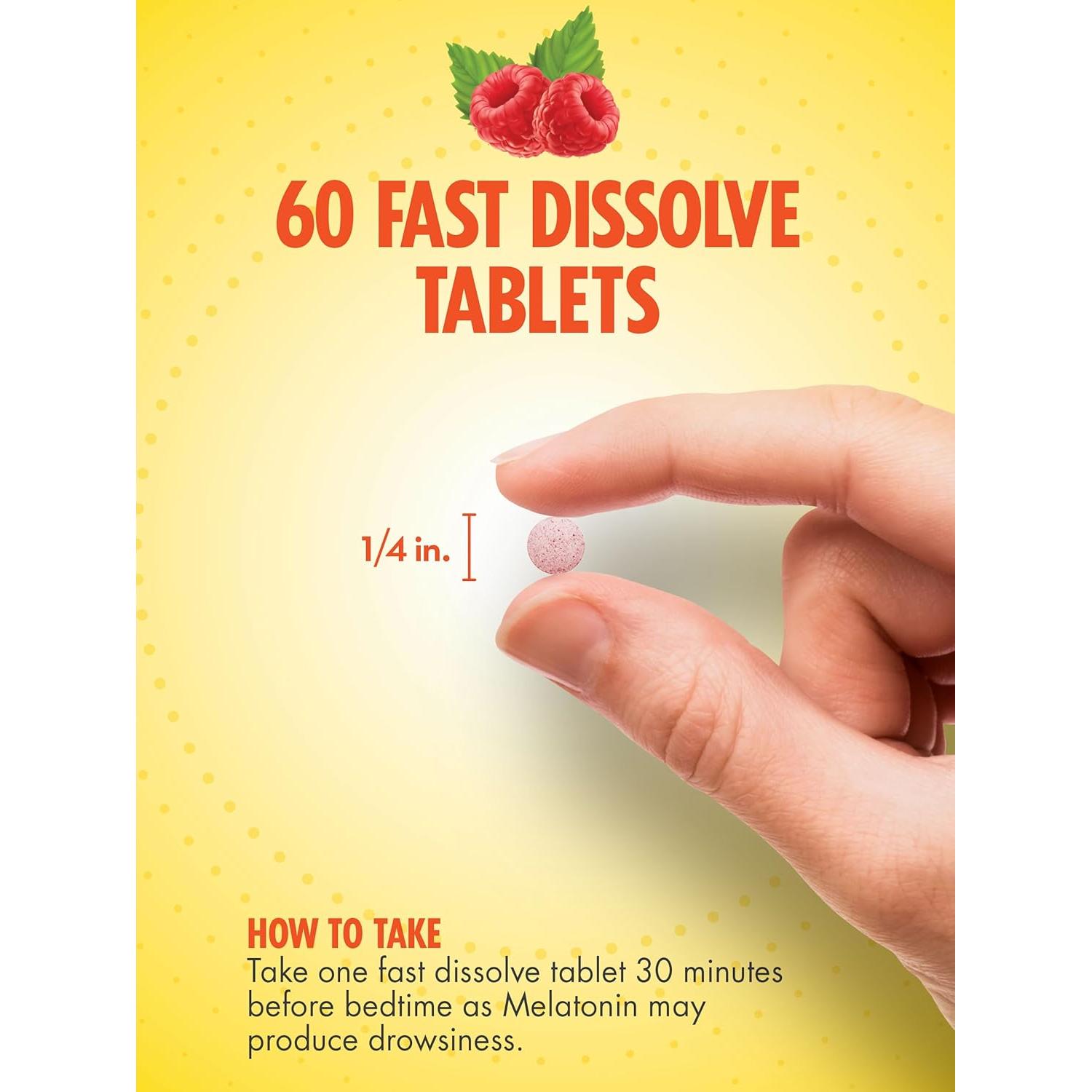 Tabletas de Melatonina 5mg Sundance - 60 Unidades Sabor Baya