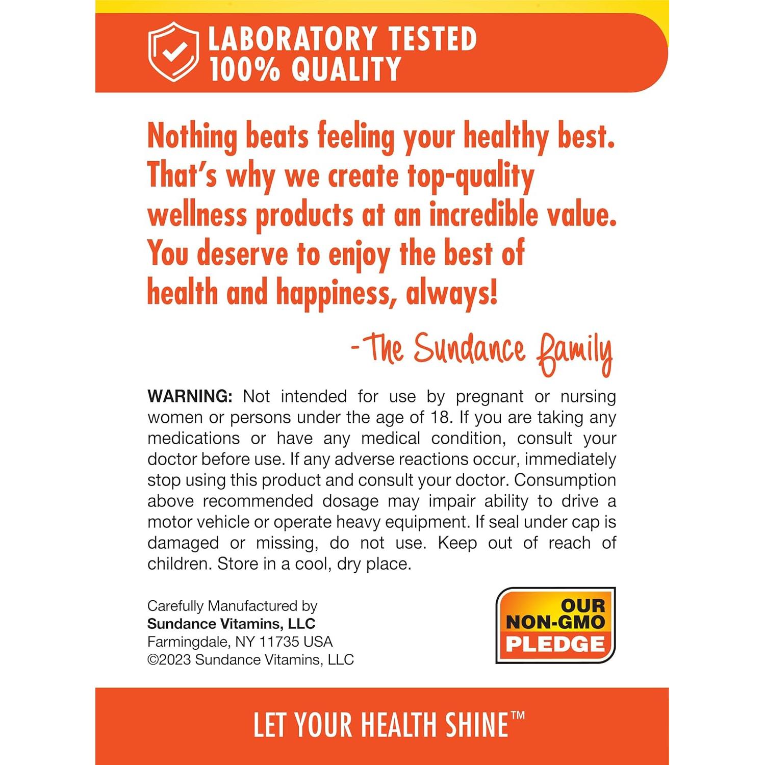 Tabletas de Melatonina 5mg Sundance - 60 Unidades Sabor Baya