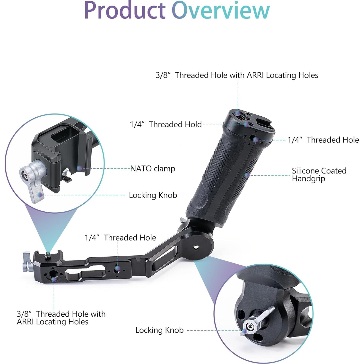 Manija de agarre Zeadio Gimbal Sling para DJI RS 2/3 Pro, 8kg