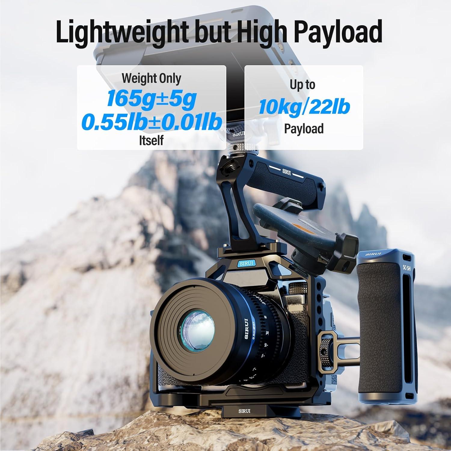 Mango Superior SIRUI SC-TH con Riel NATO y Zapatas Frías