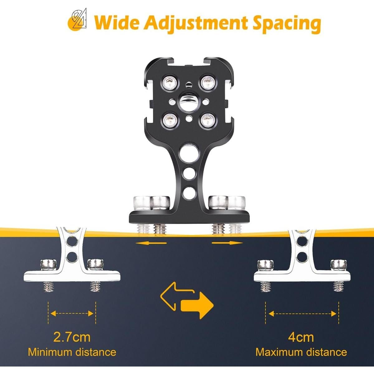 Empuñadura Ajustable Universal Zeadio para Cámara con Montura Fría