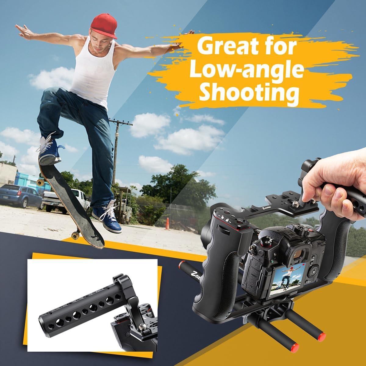 Empuñadura Ajustable Universal Zeadio para Cámara con Montura Fría