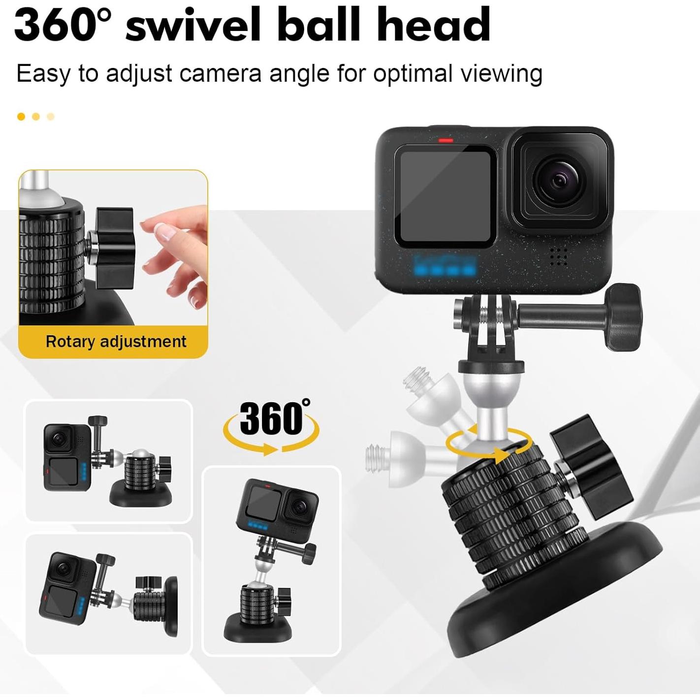 Soporte Magnético para Cámara GoPro MagitcSee 360° Rotación