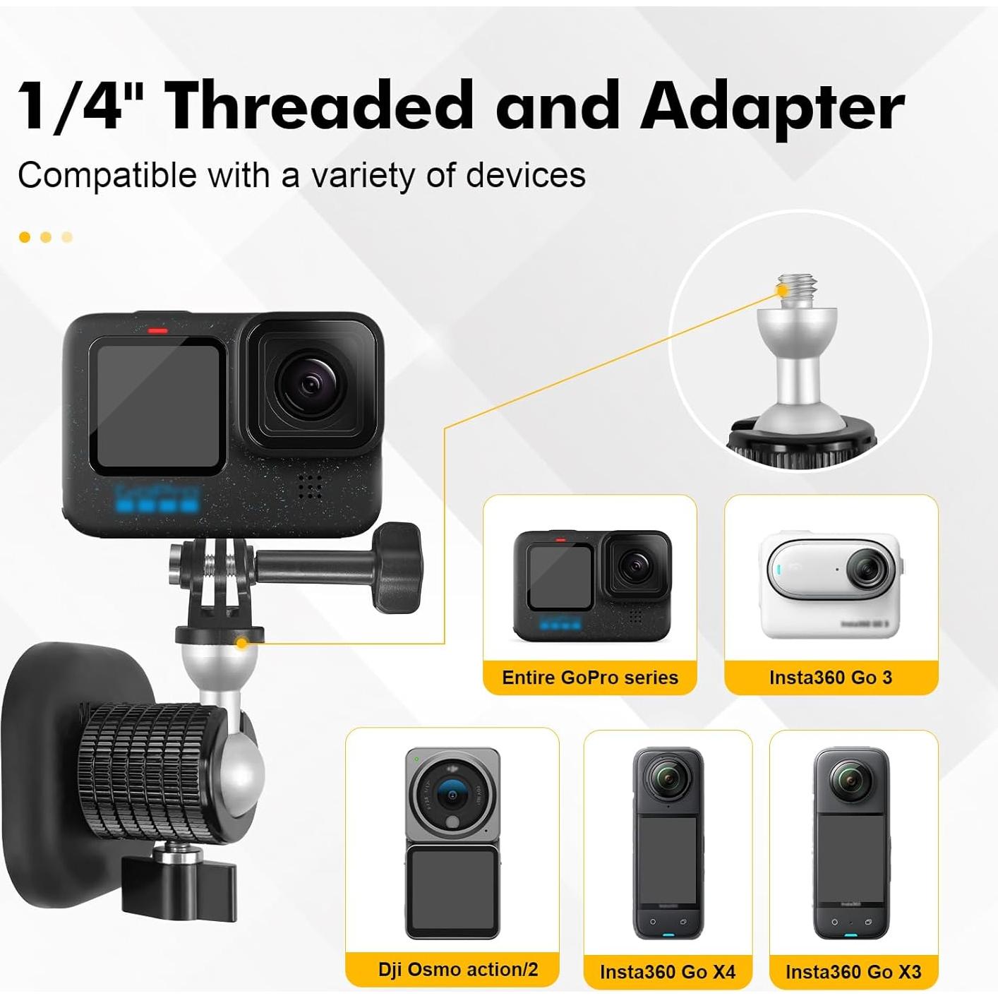 Soporte Magnético para Cámara GoPro MagitcSee 360° Rotación