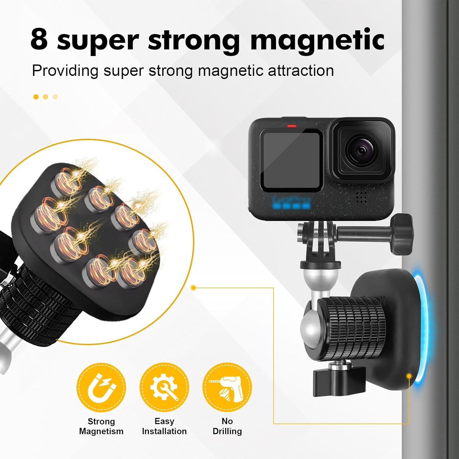 Soporte Magnético para Cámara GoPro MagitcSee 360° Rotación