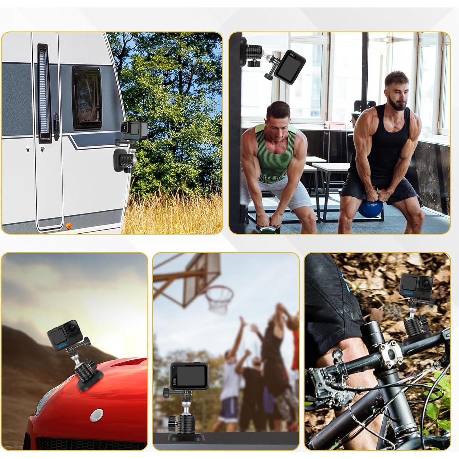 Soporte Magnético para Cámara GoPro MagitcSee 360° Rotación