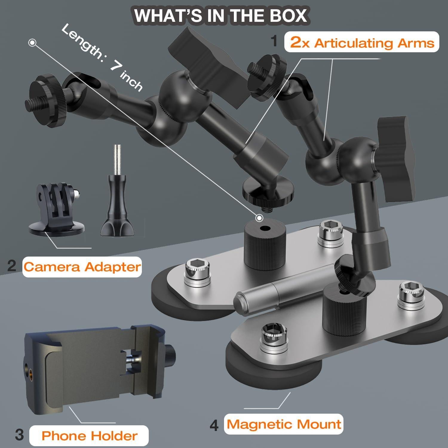 Montaje Magnético para Cerca MOHOSOKO - Soporte Doble Brazo