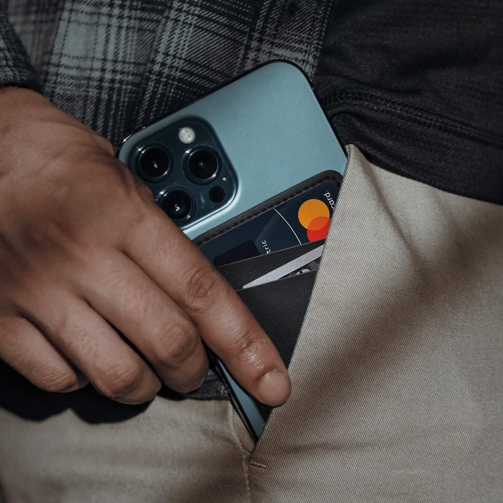 Billetera Adhesiva de Cuero Limvory para Teléfonos - Negro